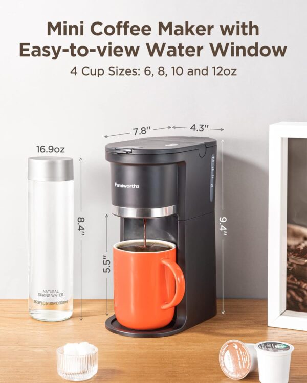 Famiworths Mini Coffee Maker Single Serve, Instant Coffee Maker - Image 3
