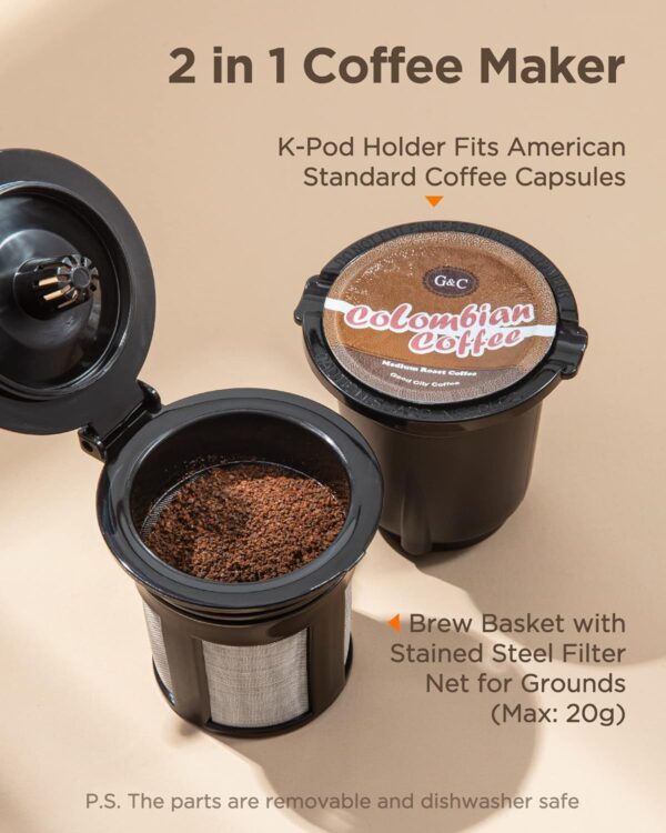 Famiworths Mini Coffee Maker Single Serve, Instant Coffee Maker - Image 2