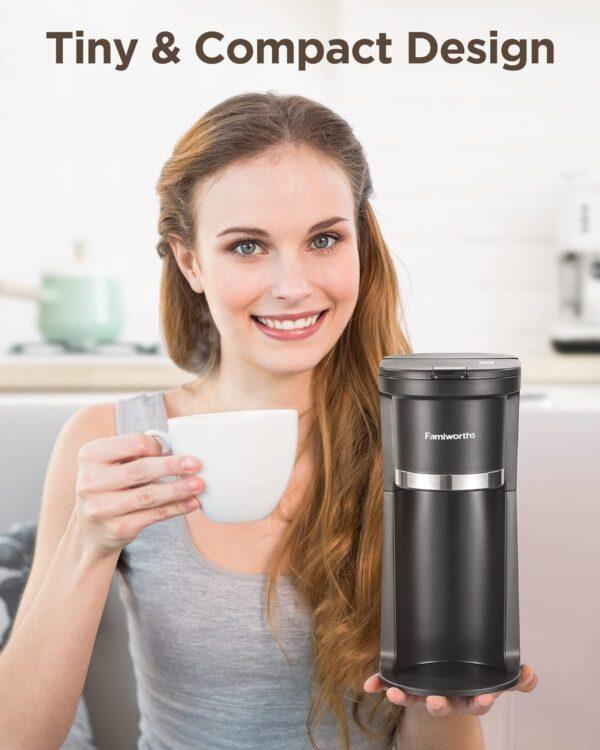 Famiworths Mini Coffee Maker Single Serve, Instant Coffee Maker - Image 7