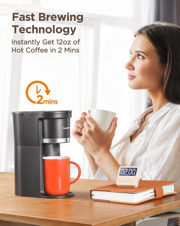 Famiworths Mini Coffee Maker Single Serve, Instant Coffee Maker - Image 4