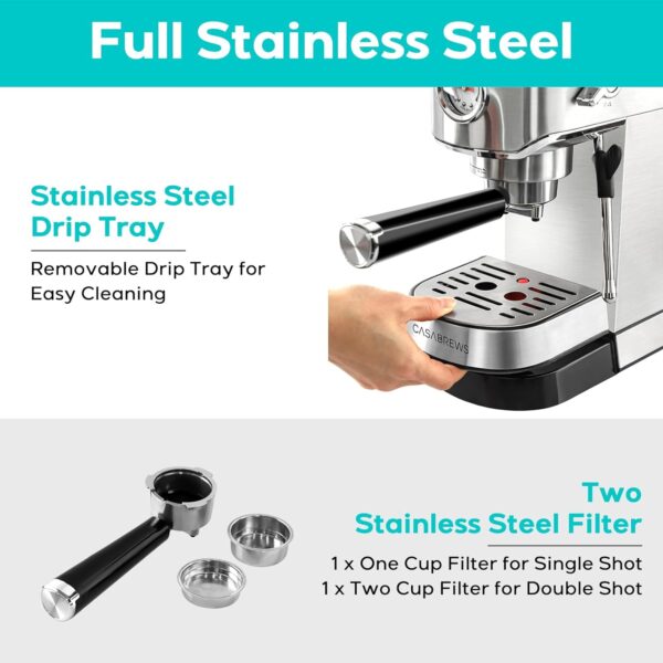 CASABREWS Professional Espresso/Cappuccino Machine - Image 6